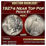 1927-s Peace Dollar Near Top Pop $1 ms65 SEGS