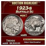 1923-s Buffalo Nickel 5c ms65 SEGS