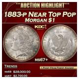 1883-p Morgan Dollar Near Top Pop $1 ms67+ SEGS