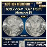 1887/6-p Morgan Dollar TOP POP! $1 ms66+ SEGS