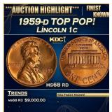 1959-d Lincoln Cent TOP POP! 1c ms68 rd SEGS