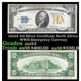 1934A $10 Silver Certificate North Africa WWII Eme
