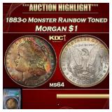 PCGS 1883-o Morgan Dollar Monster Rainbow Toned $1