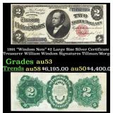 1891 $2 Large Size Silver Certificate "Windom Note