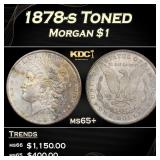 1878-s Morgan Dollar Toned $1 Grades ms65+