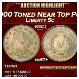 1948-s Jefferson Nickel Toned TOP POP! 5c ms67+ 5F