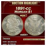 1891-cc Morgan Dollar $1 ms64+ SEGS