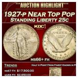 1927-p Standing Liberty Quarter Near Top Pop 25c m