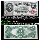 1917 $2 Large Size Legal Tender Note Thomas Jeffer