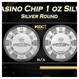 Ozark Casino Chip 1 oz Silver Coin Round