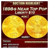 1898-s Gold Liberty Eagle Near Top Pop $10 ms65+ S