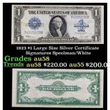 1923 $1 large size Silver Certificate Grades Choic