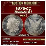 1878-cc Morgan Dollar $1 ms64+ pl SEGS