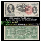 1886 $1 large size Silver Certificate Martha Washi