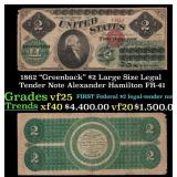 1862 $2 Large Size Legal Tender Note "Greenback" A