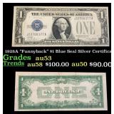 1928A $1 Blue Seal Silver Certificate "Funnyback"