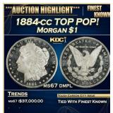 1884-cc Morgan Dollar TOP POP! $1 ms67 dmpl SEGS