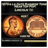 PCGS 1970-s Lg Date Proof Lincoln Cent Rainbow Ton