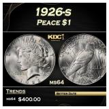1926-s Peace Dollar $1 Grades ms64