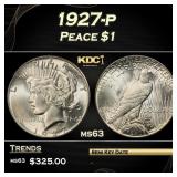 1927-p Peace Dollar $1 Grades ms63