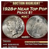 1928-p Peace Dollar Near Top Pop $1 ms65+ SEGS
