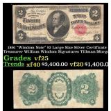 1891 $2 Large Size Silver Certificate "Windom Note