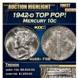 1942-d Mercury Dime TOP POP! 10c GEM++ FSB USCG