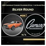 1966 Chevrolet Camaro Colorized Style - 1 oz Silve