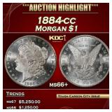 1884-cc Morgan Dollar $1 ms66+ SEGS