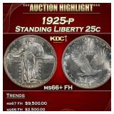 1925-p Standing Liberty Quarter 25c ms66+ FH SEGS