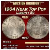 1904 Liberty Nickel Near Top Pop 5c ms67 SEGS
