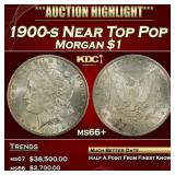 1900-s Morgan Dollar Near Top Pop $1 ms66+ SEGS