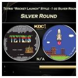 Tetris "Rocket Launch" Style - 1 oz Silver Round R