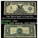 1899 $1 large size Silver Certificate "Black Eagle