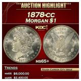 1878-cc Morgan Dollar $1 ms65+ SEGS