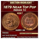 1879 Indian Cent Near Top Pop 1c ms66+ rb SEGS