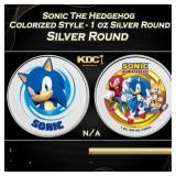 Sonic The Hedgehog Colorized Style - 1 oz Silver R