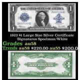 1923 $1 large size Silver Certificate Grades Choic