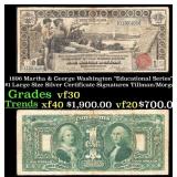 1896 $1 large size Silver Certificate Martha & Geo