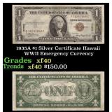 1935A $1 Silver Certificate Hawaii WWII Emergency