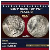 1926-p Peace Dollar Near Top Pop $1 ms66+ SEGS