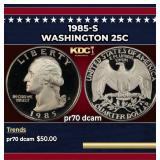 1985-s Proof Washington Quarter 25c pr70 dcam SEGS