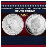 2023 Samoa $5 Tweety Bird Looney Tunes Coin - 1 oz