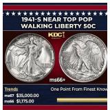 1941-s Walking Liberty Half Dollar Near Top Pop 50