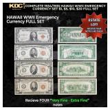 Complete 1934/1935 Hawaii WWII Emergency Currency