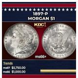 1897-p Morgan Dollar $1 ms66+ SEGS