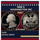 1988-s Proof Washington Quarter 25c pr70 dcam SEGS
