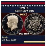 1972-s Proof Kennedy Half Dollar 50c pr69 dcam SEG