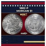 1882-p Morgan Dollar $1 Grades ms62+