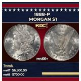1888-p Morgan Dollar $1 ms66+ SEGS